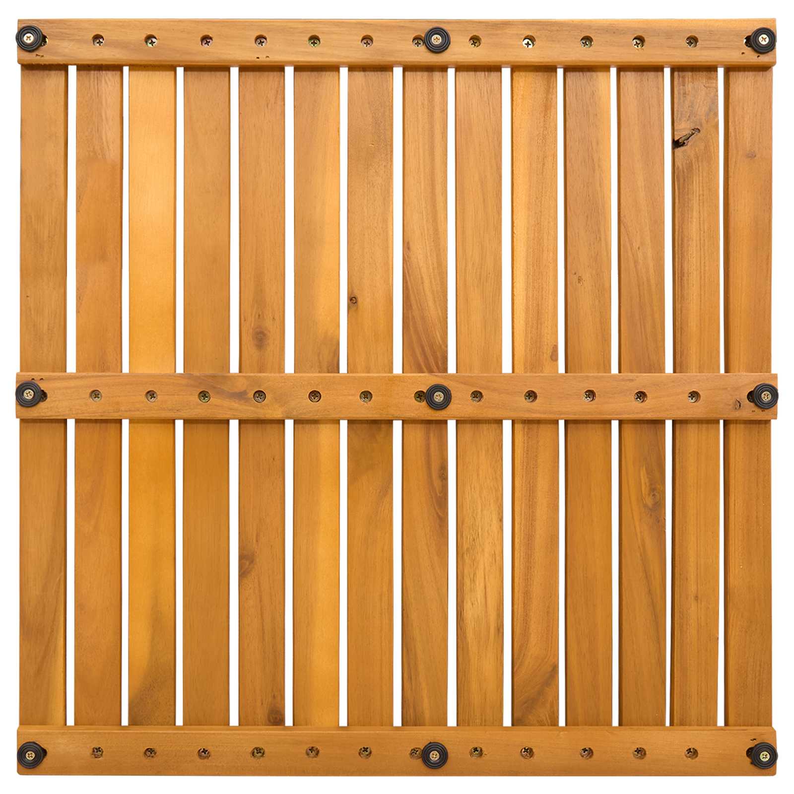 Badematte Uni Braun 60 x 40 cm Massives Akazienholz