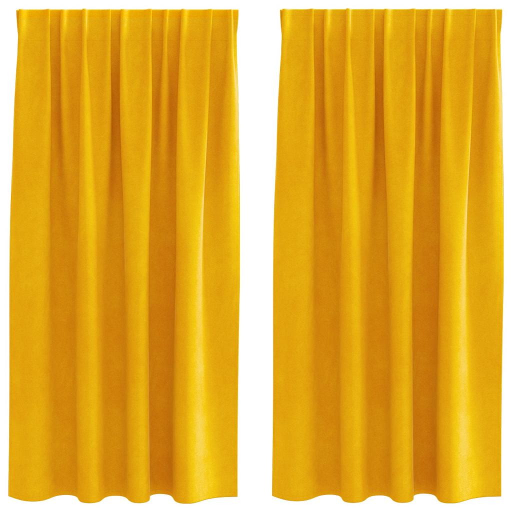 Verdunkelungsvorhänge 2 pcs Schwarz 140 x 140 cm Samt