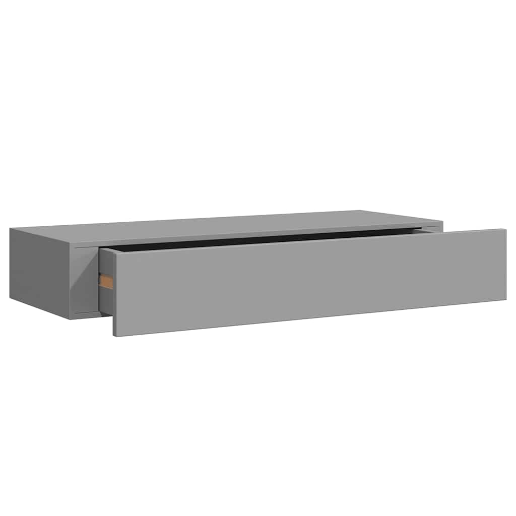 Wandregal mit Schublade Weiß 40x23,5x10 cm MDF