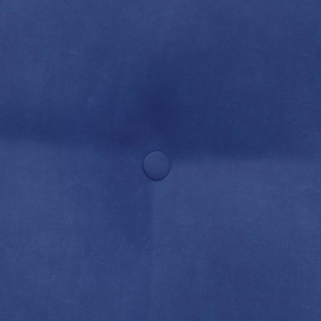 Rückenkissen Blau 45 x 24 x 50 cm Samt