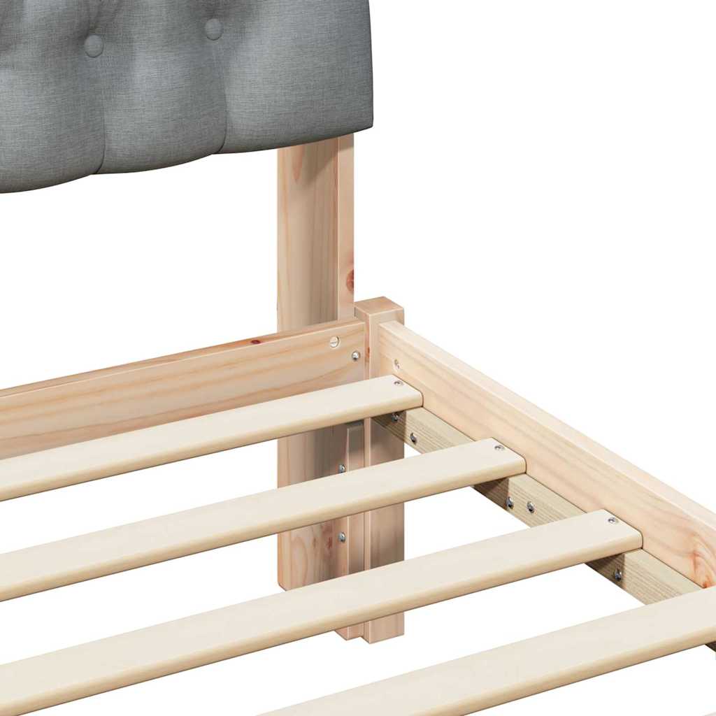 Bettgestell mit gepolstertem Kopfteil Braun 200 x 200 cm