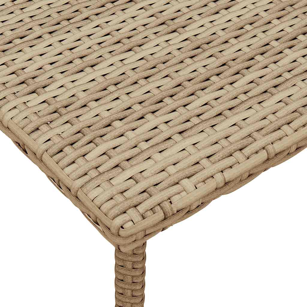 Garten-Couchtisch Rechteckig Schwarz 40x40x37 cm Poly Rattan
