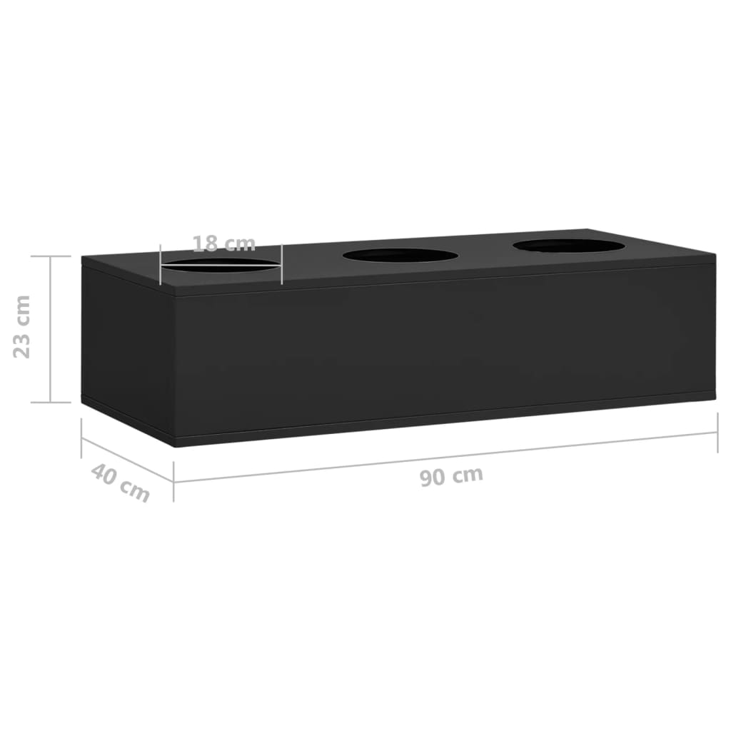 Büroschrank mit Pflanzkasten Hellgrau 90x40x128 cm Stahl