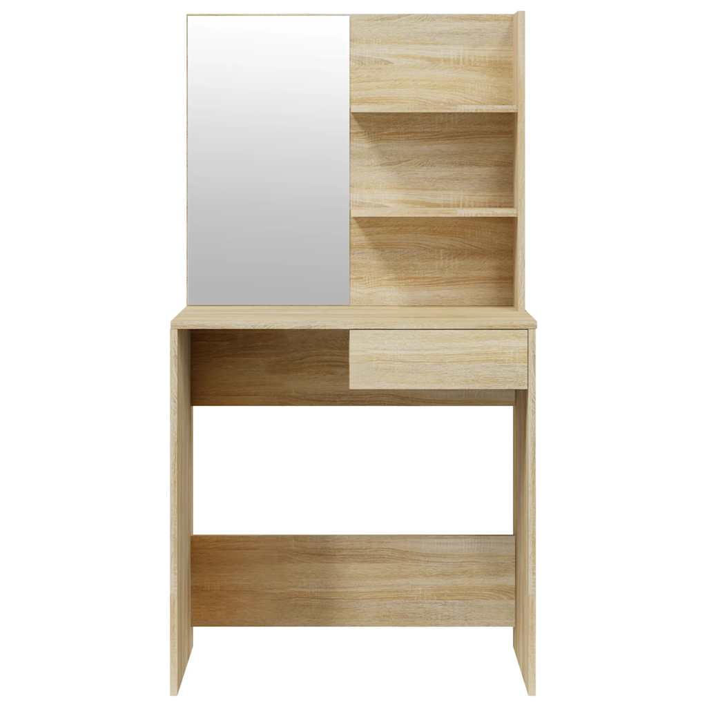 Schminktisch-Set Weiß 74,5x40x141 cm