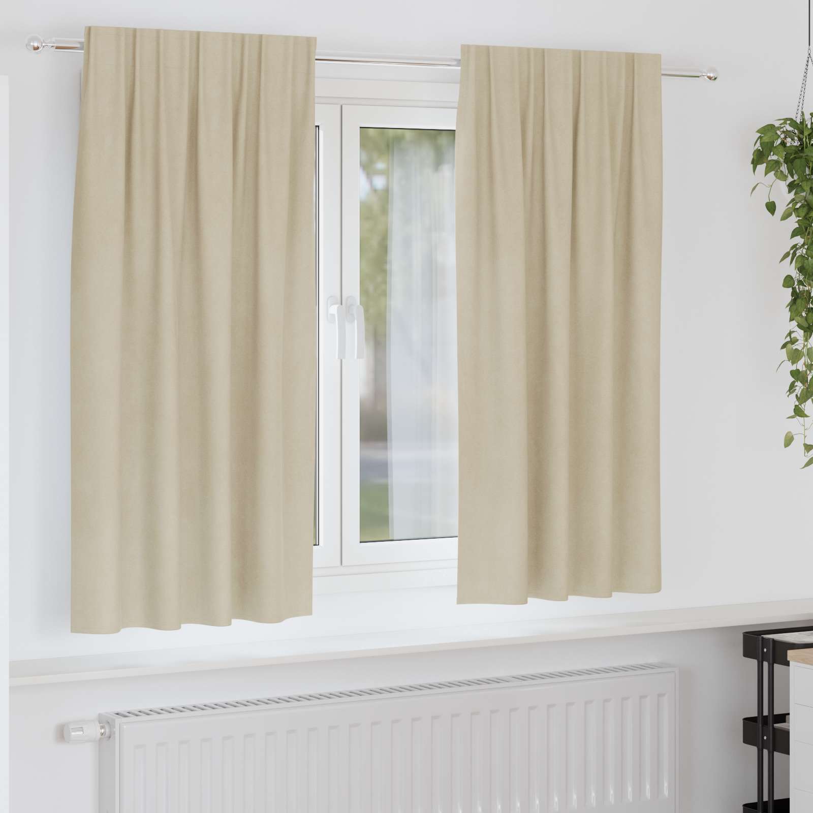 Verdunkelungsvorhänge 2 pcs Schwarz 140 x 140 cm Samt