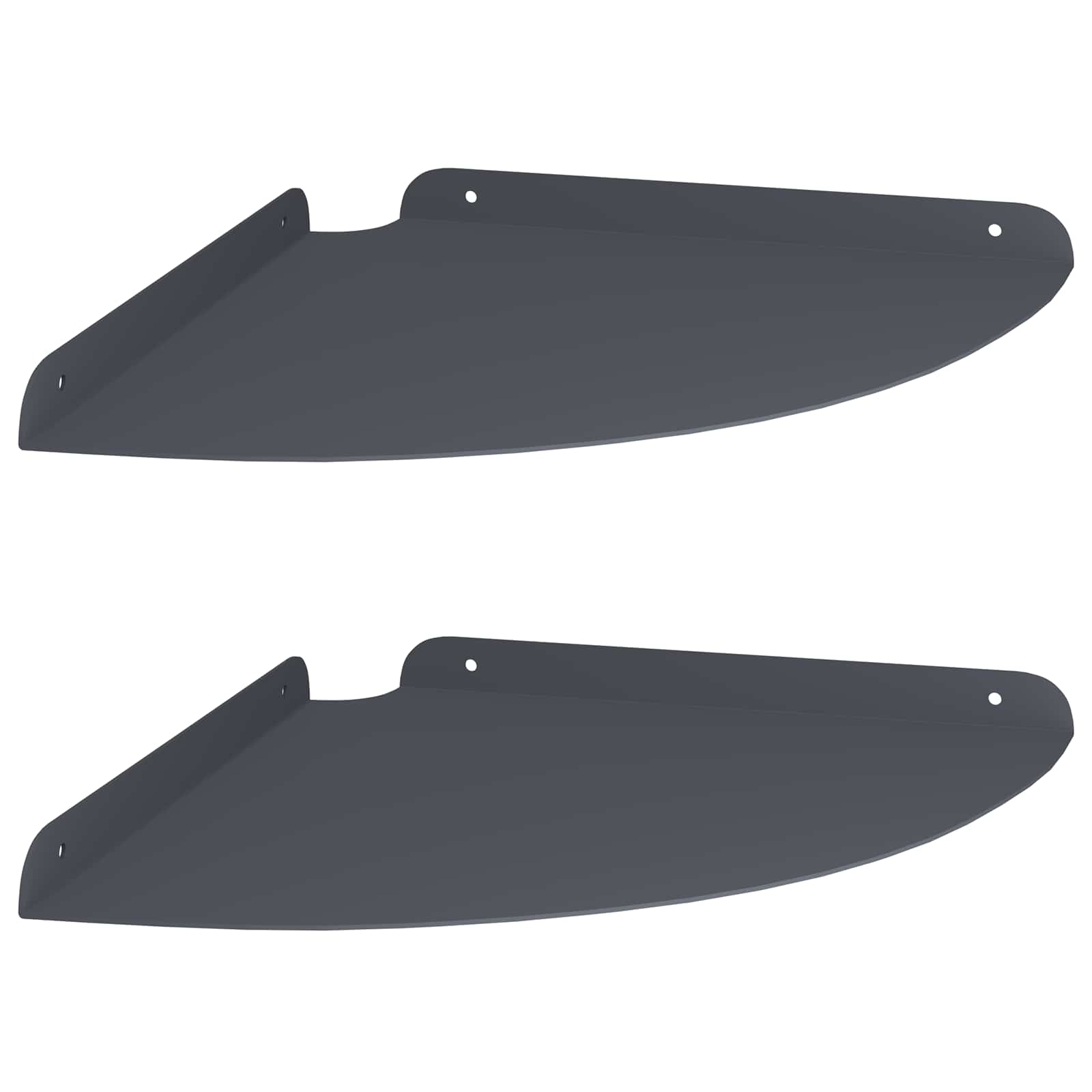 Schwebendes Regal mit Regal 2 pcs Schwarz 15 x 15 x 2 cm
