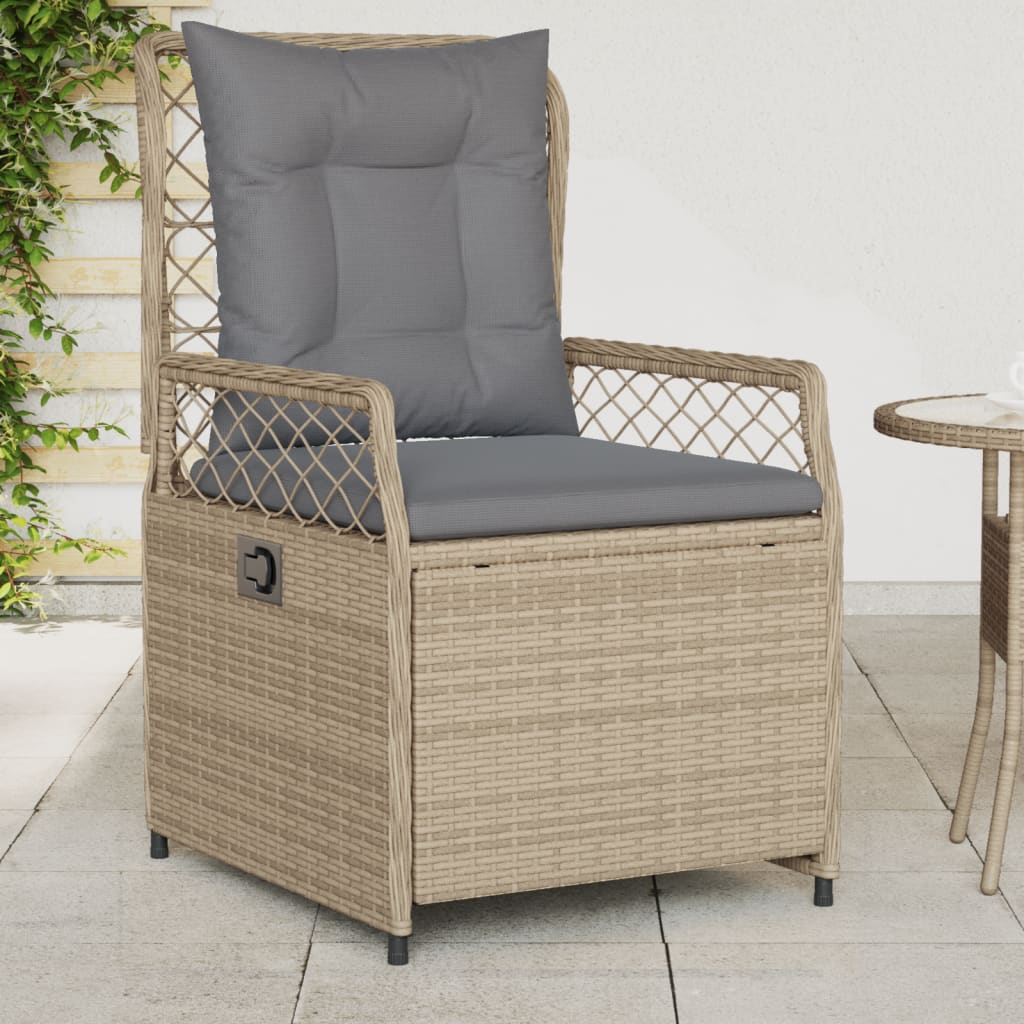 Gartensessel 2 Stk. Verstellbar Schwarz Poly Rattan