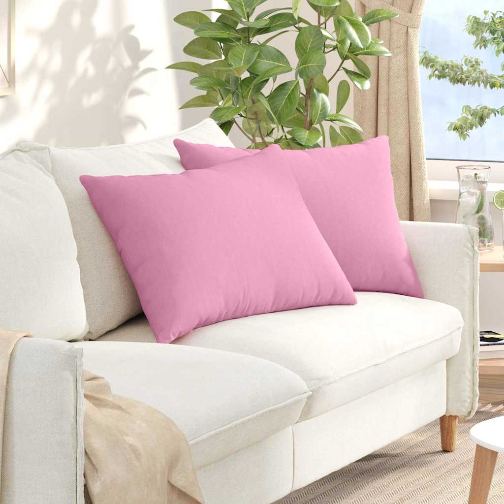Sofakissen 2 pcs Hellgrau 50 x 30 cm Stoff