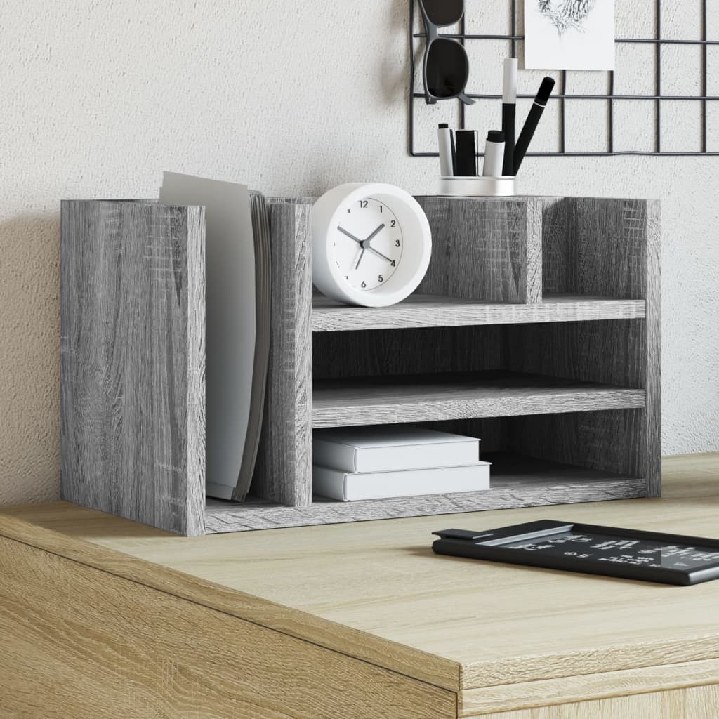 Schreibtisch-Organizer Weiß 44,5x24x25 cm Holzwerkstoff