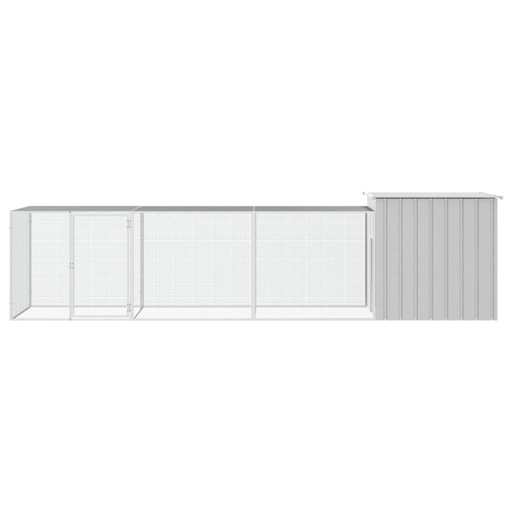 Hühnerkäfig Anthrazit 200x91x100 cm Verzinkter Stahl