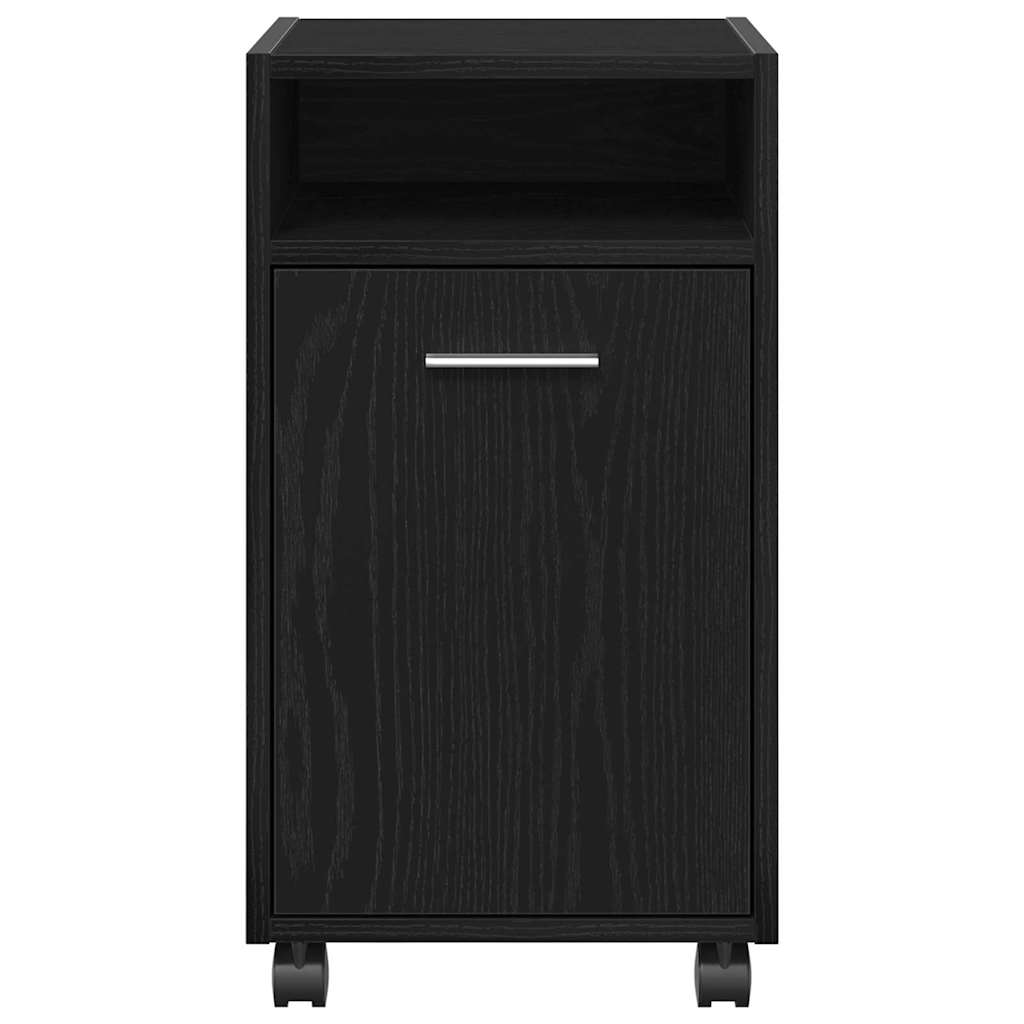 Beistellschrank mit Rollen Weiß 33x38x60 cm Holzwerkstoff