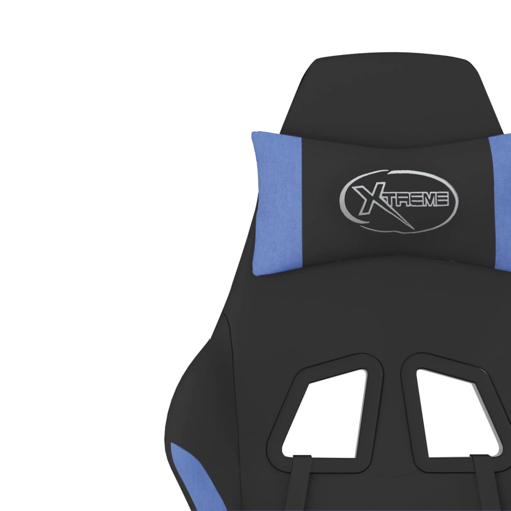 Gaming-Stuhl mit Massagefunktion Schwarz und Creme Stoff