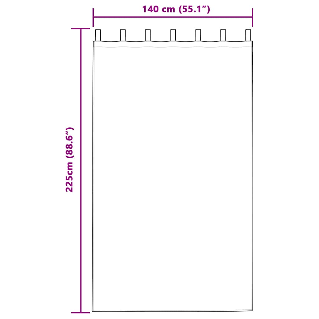 Verdunkelungs-Vorhänge mit Ringen 2 pcs Beige 140 x 140 cm