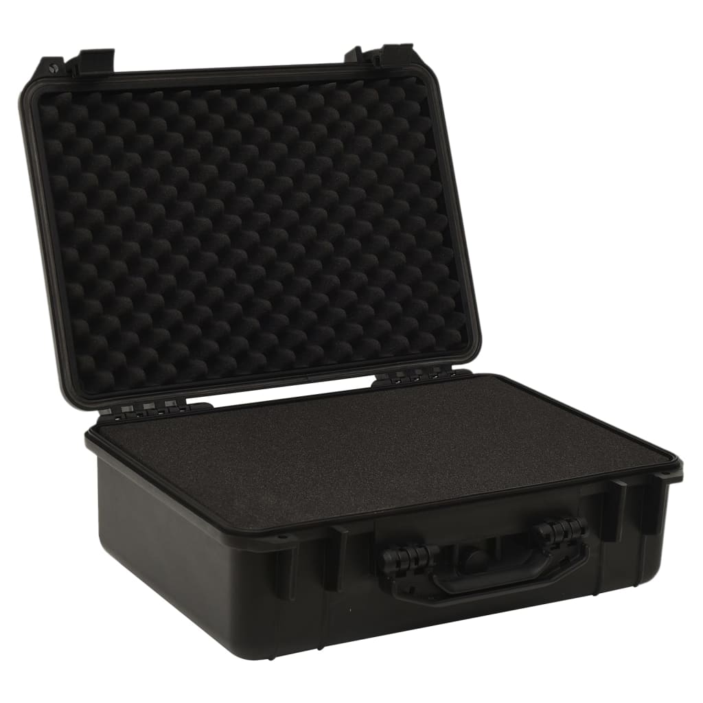 Koffer für Flugreise Tragbar Schwarz 46,5x21,5x17,5 cm PP