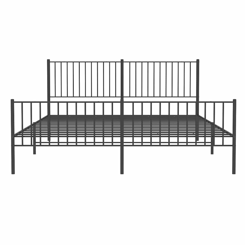 Bettgestell Metall Schwarz 75x190 cm
