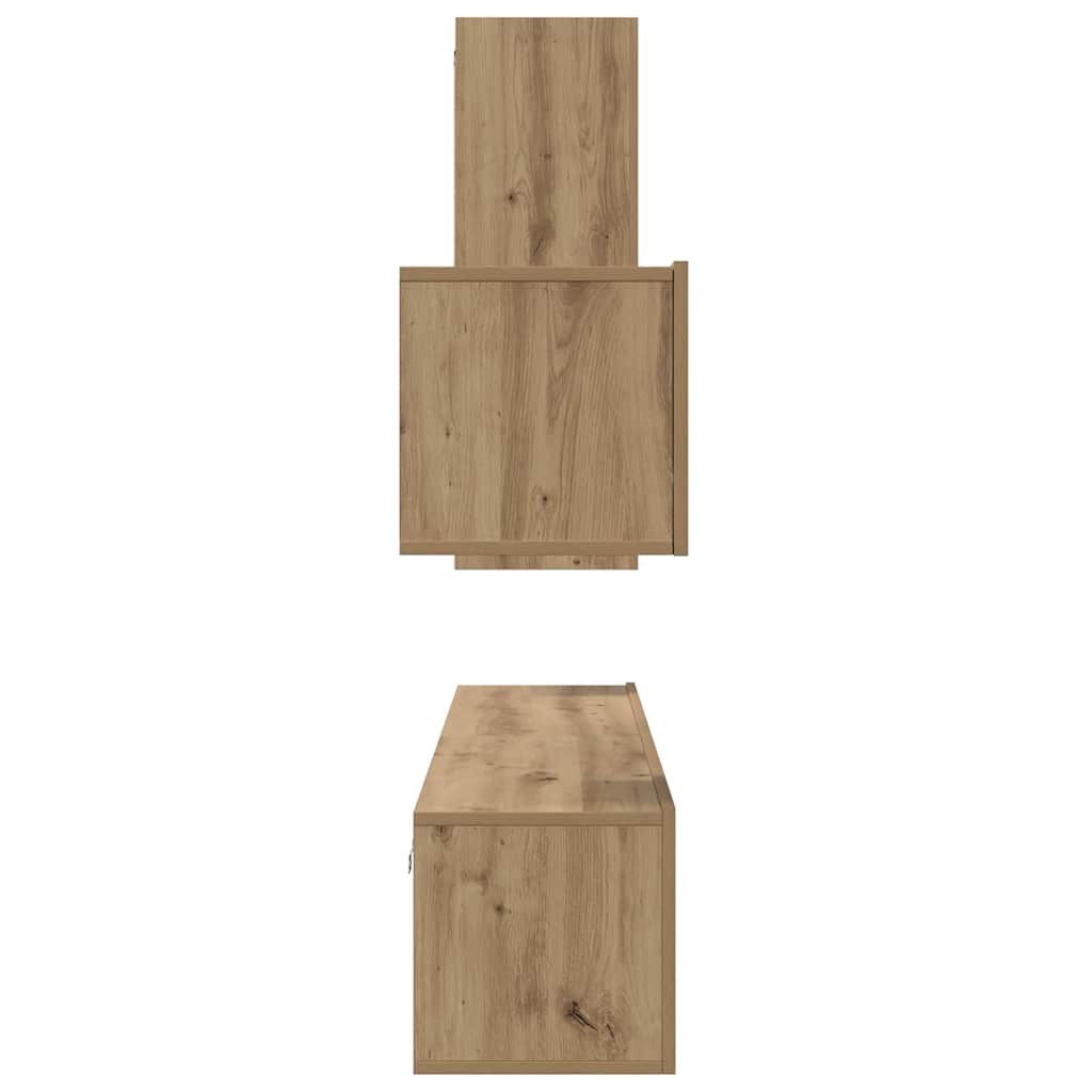 4-tlg. TV-Schrank-Set Weiß Holzwerkstoff
