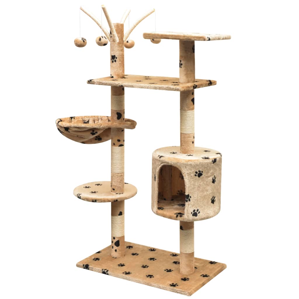 Katzen-Kratzbaum Sisal 125 cm Beige