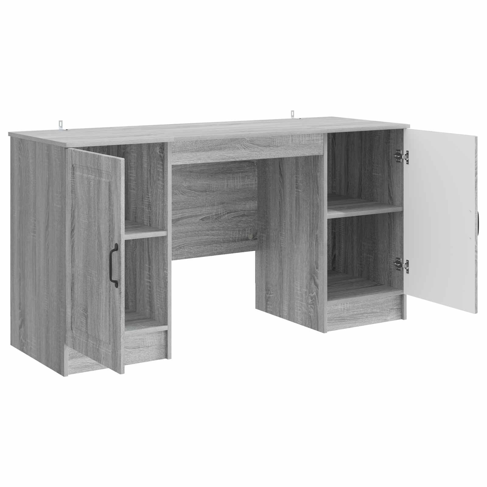 Schreibtisch mit Regal Schwarz 142,5 x 50 x 75 cm Holzwerkstoff