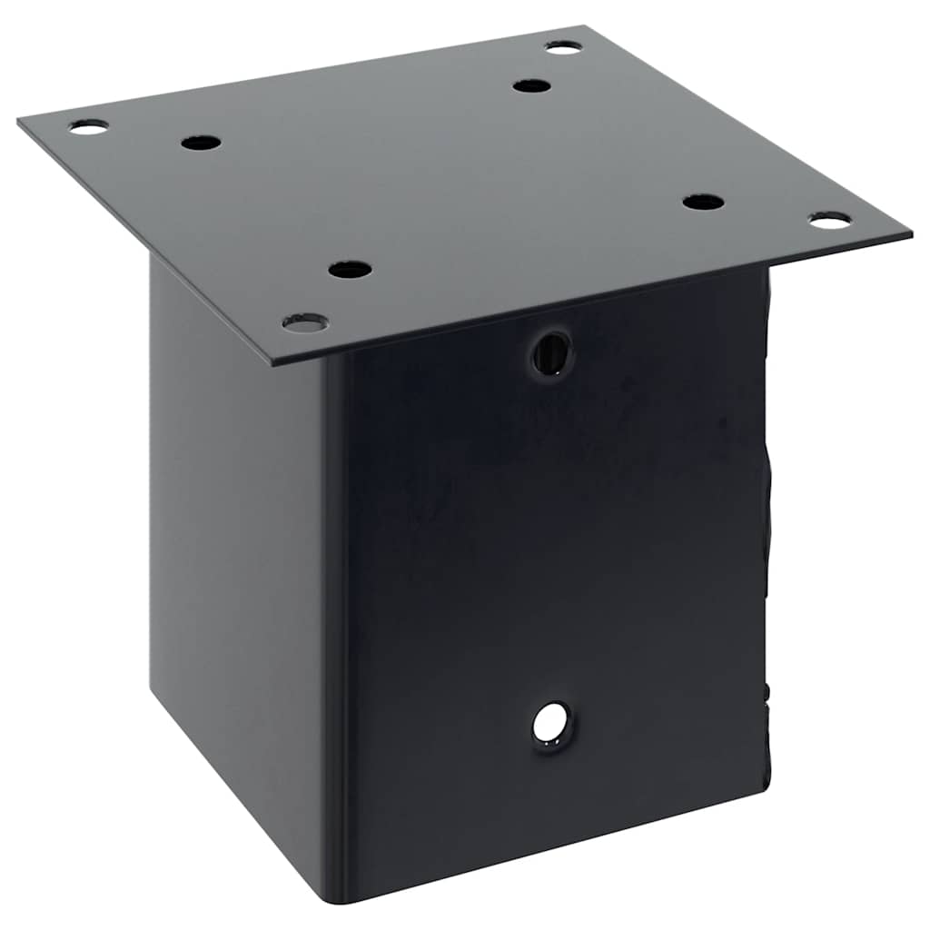 Pfostenträger Quadratisch 4Stk. Silber 46x46mm Verzinkter Stahl