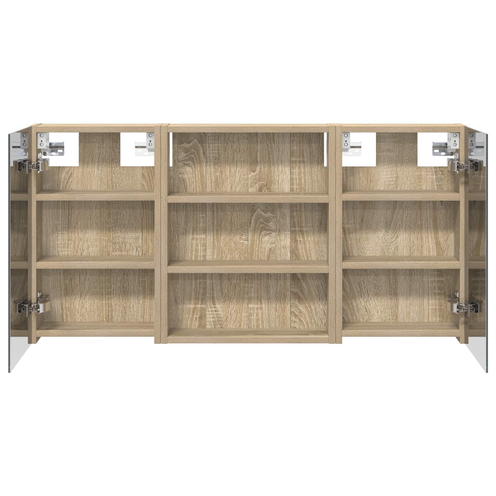 Badezimmerschrank-Set 3 pcs 80 x 10,5 x 50 cm Holzwerkstoff