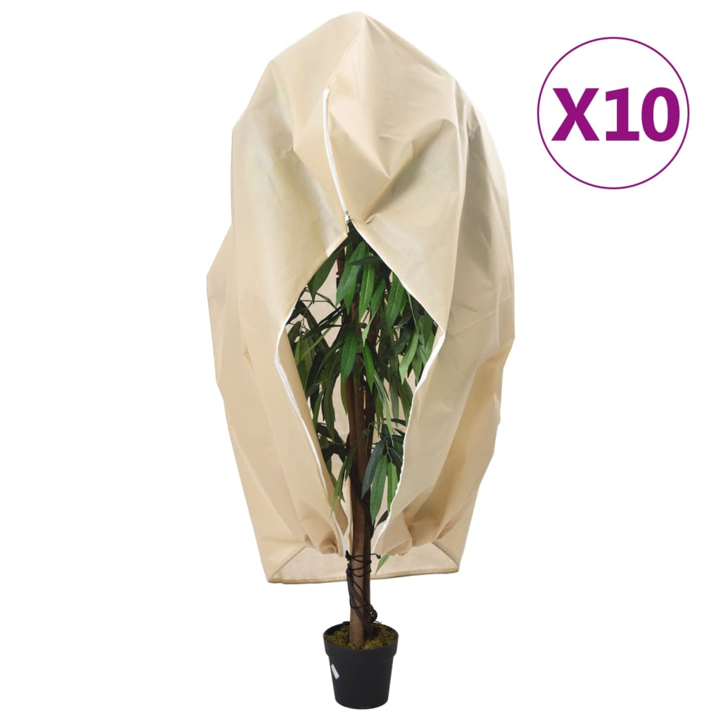 Wintervlies mit Reißverschluss 4 Stk. 70 g/m² 1x1,55 m