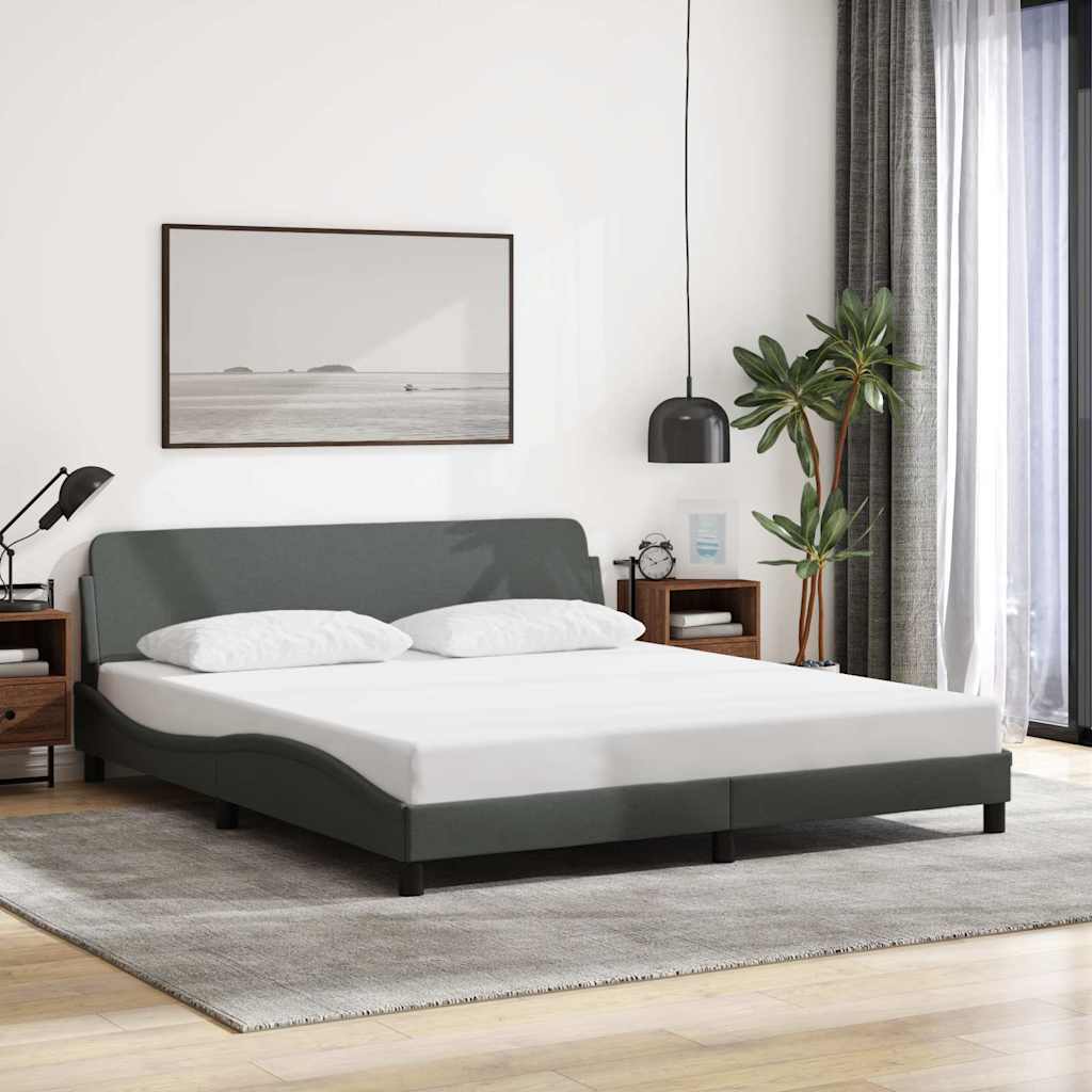 Bettgestell "Dover" Hellgrau 100x190 cm Stoff