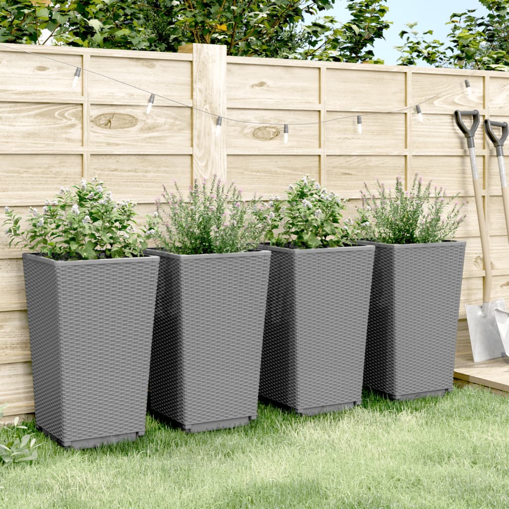 Pflanzkübel 2 Stk. Blaugrau 32,5x32,5x57 cm PP