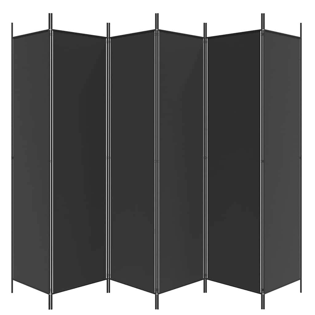 3-tlg. Paravent Schwarz 150x200 cm Stoff