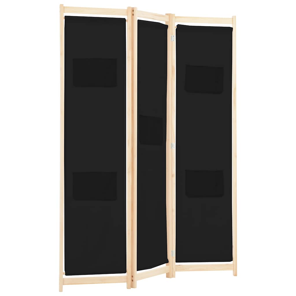 5-teiliger Raumteiler Creme 200 x 170 x 4 cm Stoff