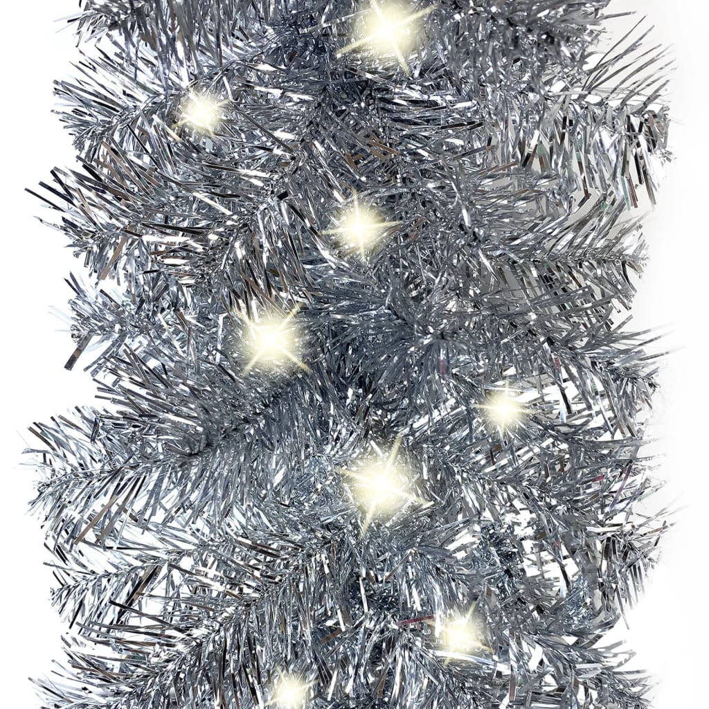 Weihnachtsgirlande mit LED 10 m Schwarz