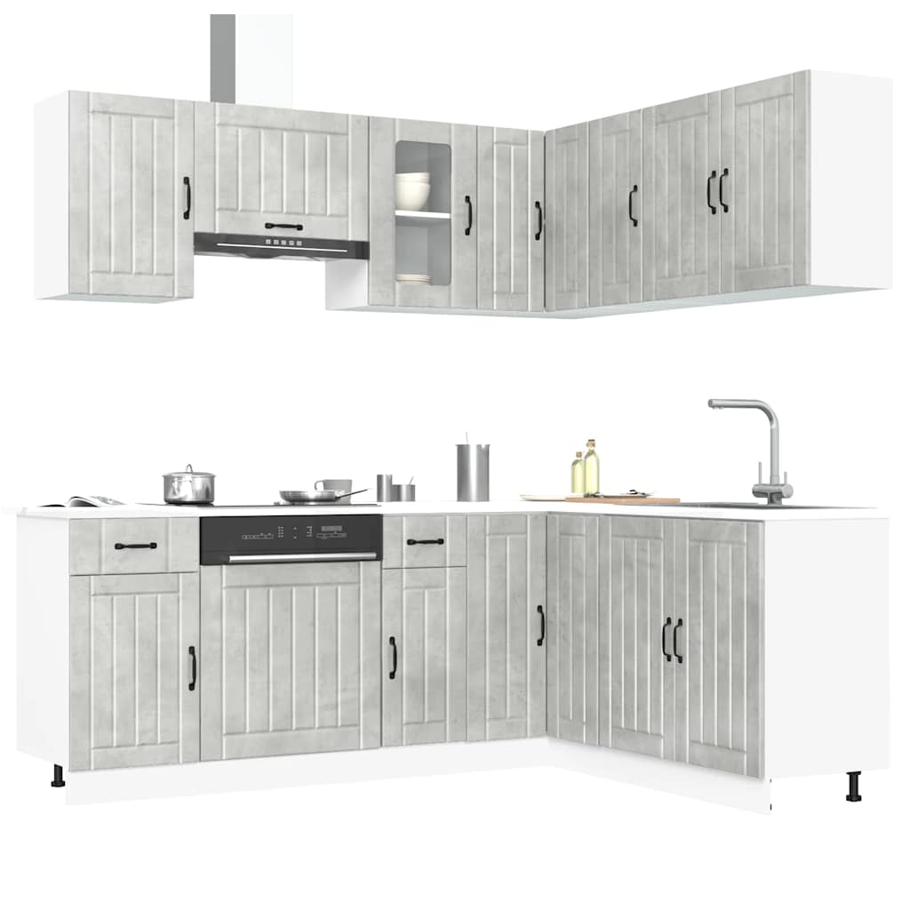 11-tlg. Küchenschrank-Set Lucca Weiß Holzwerkstoff