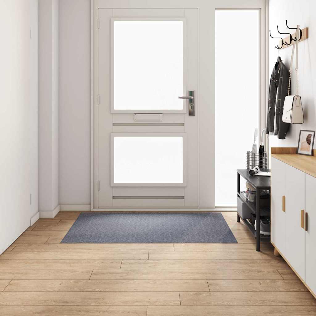 Teppichläufer Grau 80 x 150 cm Stoff