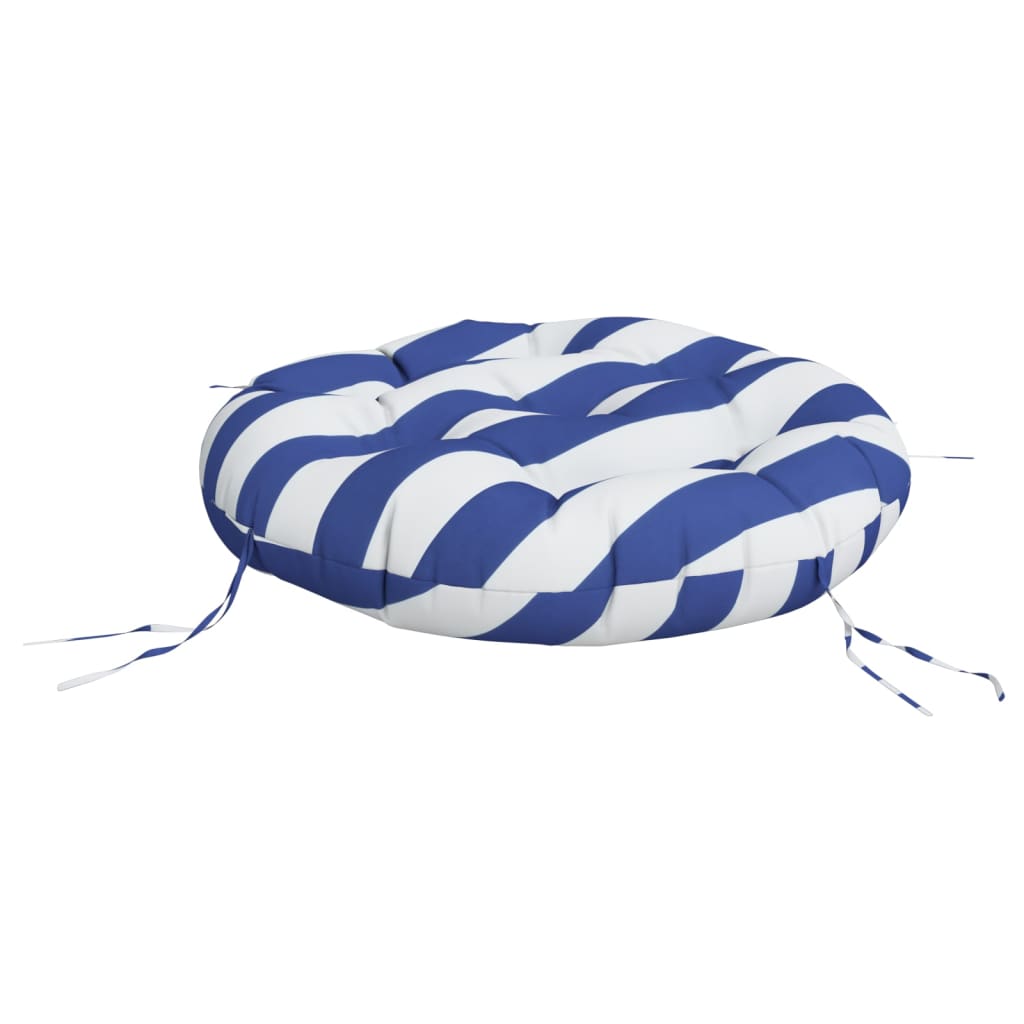 Kissen Rund Marineblau Ø 60x11 cm Oxford-Gewebe