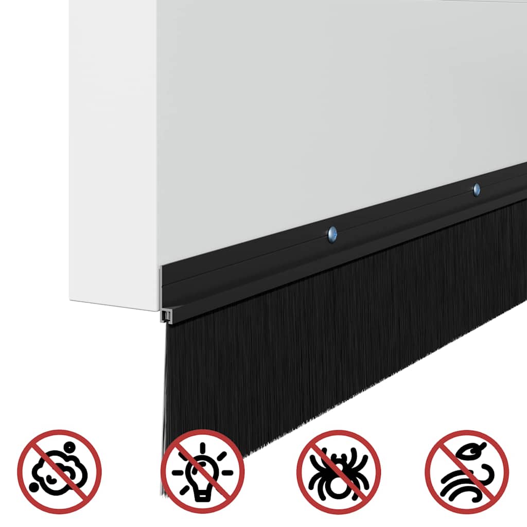 Aufsteck Türbürstendichtungen 2 pcs Braun 100 cm