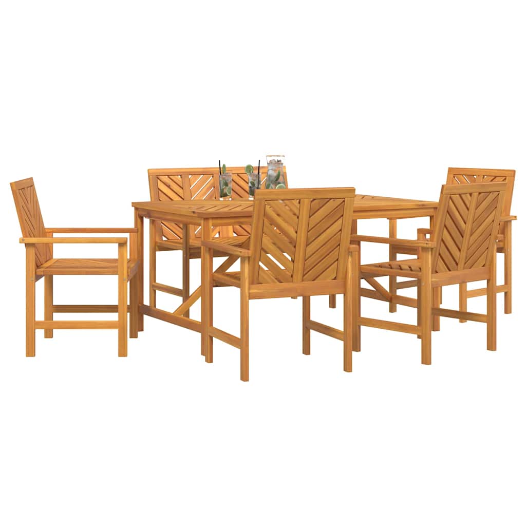 Garten Essgruppe 3 Stk. Braun Massivholz Akazie