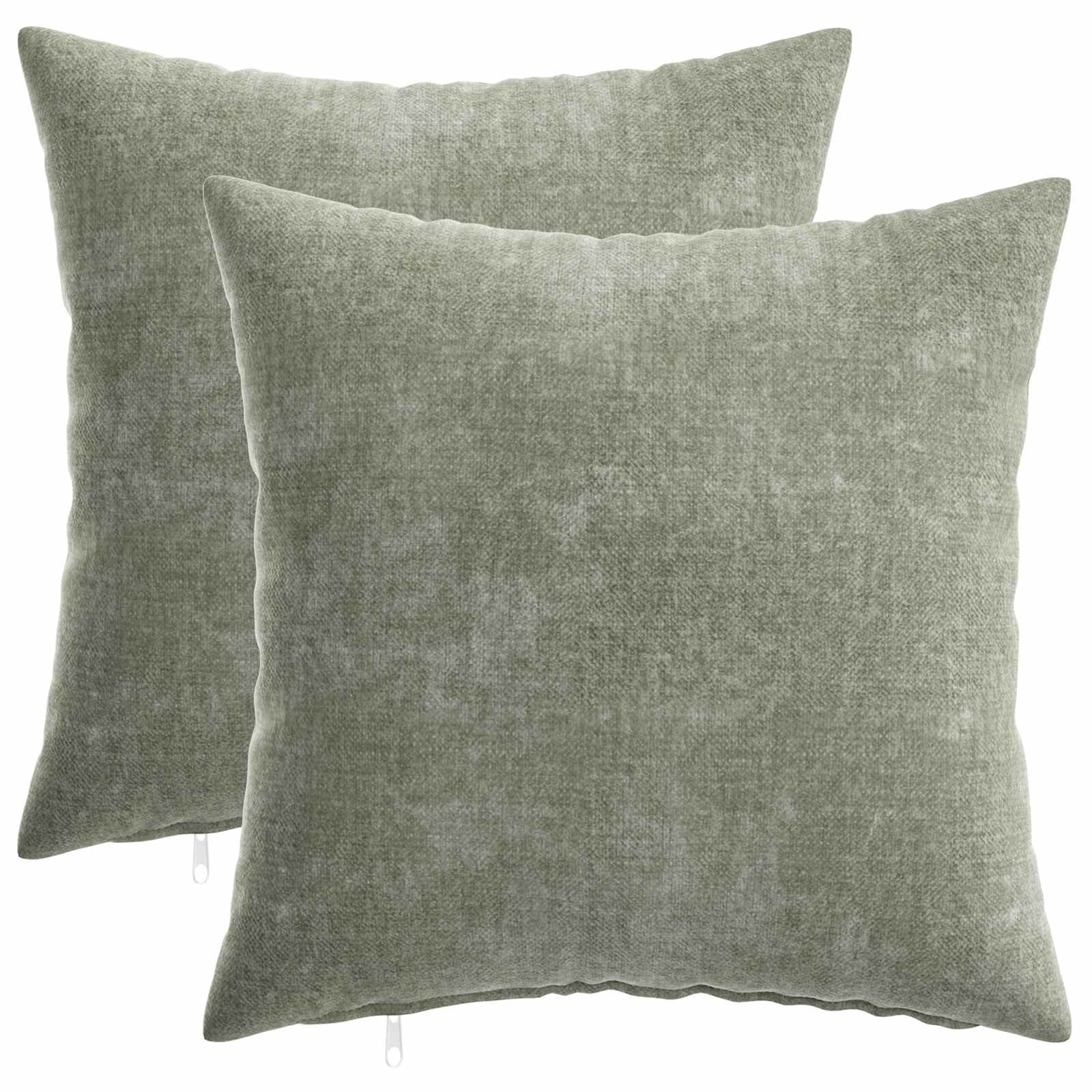 Kissenbezug 6 Stk. HEERLEN Dunkelgrau 30 x 30 cm Chenille-Stoff