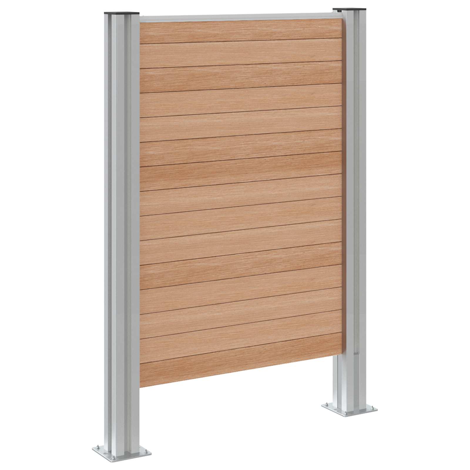 Mülltonnenzaun Braun 161 x 85 x 115 cm Aluminium und WPC