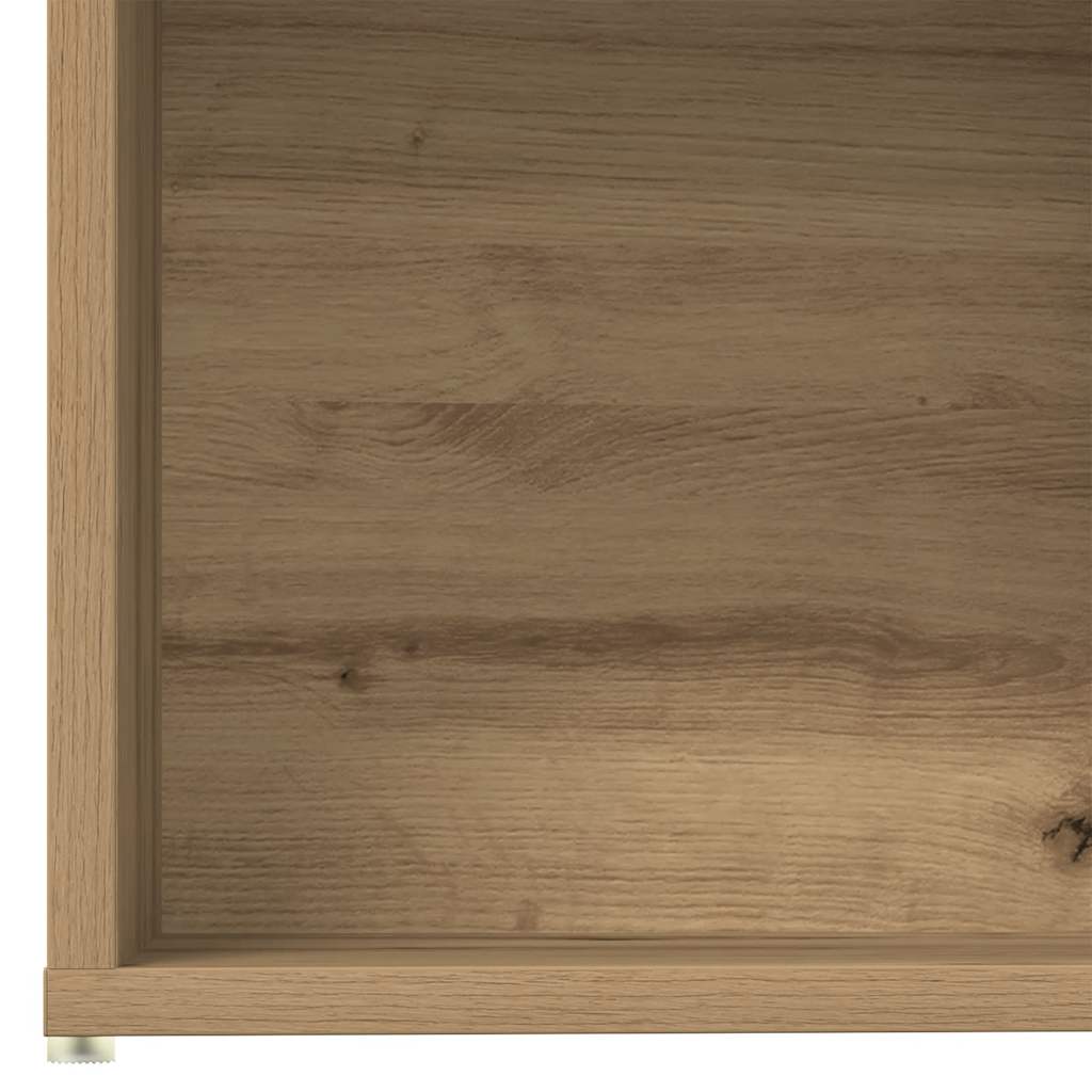 3-tlg. Bücher-/TV-Schrank Set Weiß 180×30×180 cm