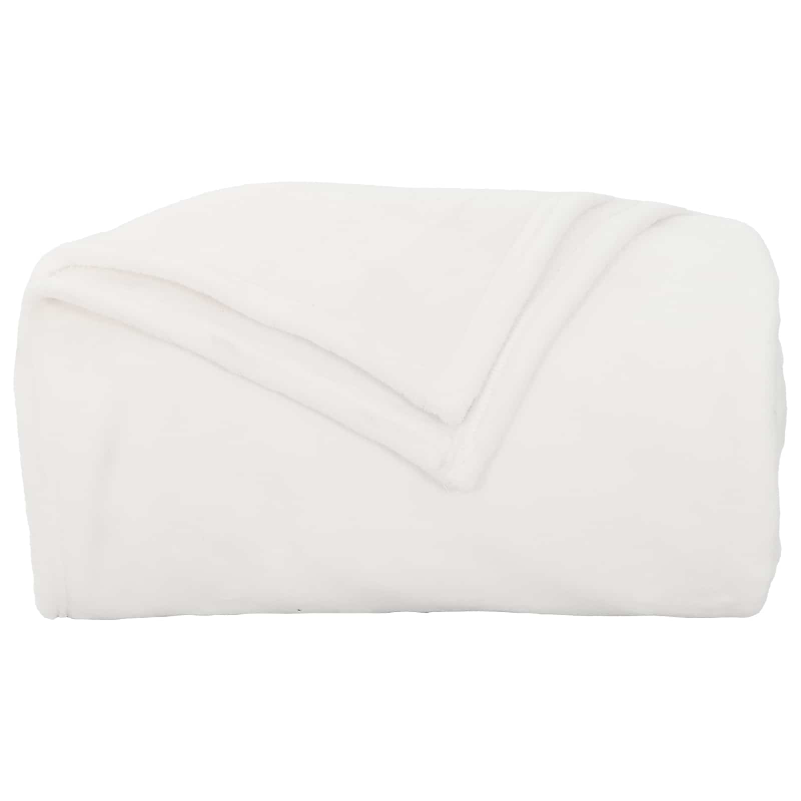 Überwurfdecke Beige 130 x 150 cm Fleece