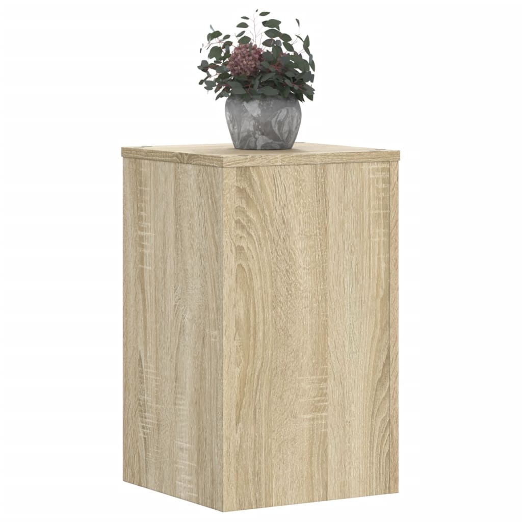 Pflanzenständer 2 Stk. Weiß 33x33x100 cm Holzwerkstoff