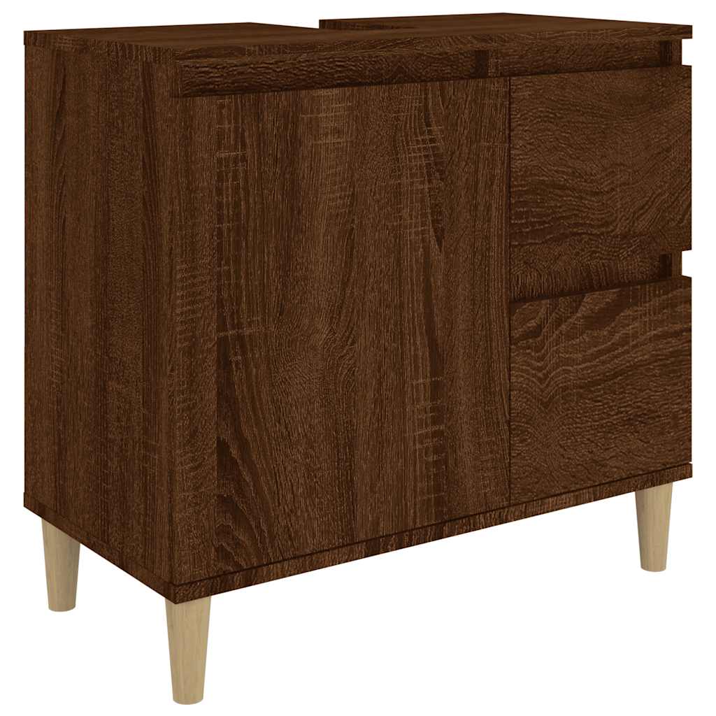 Badschrank Weiß 65x33x60 cm Holzwerkstoff
