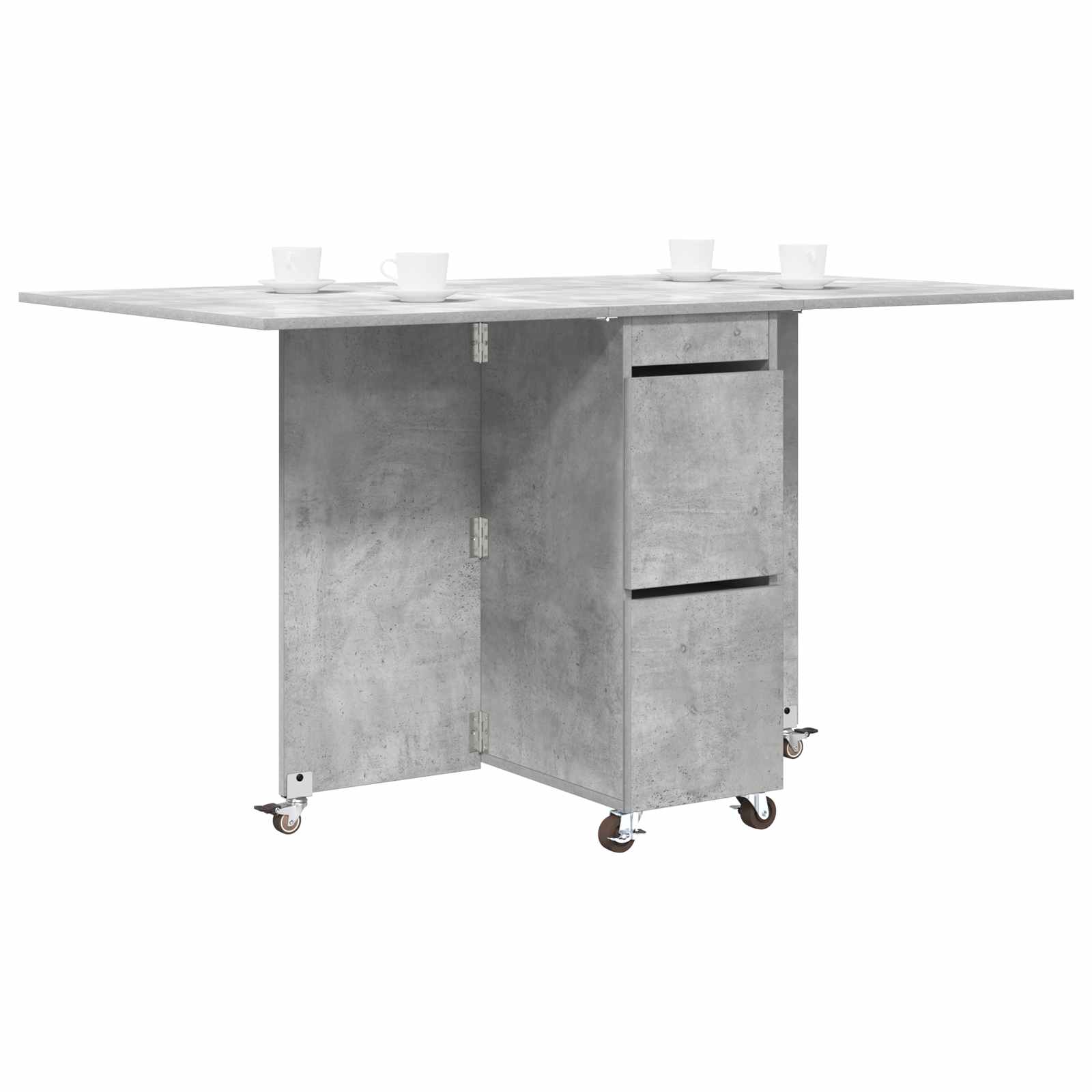Esstisch 2 pcs 140 x 80 x 77 cm Holzwerkstoff Weiß Rechtwinklig