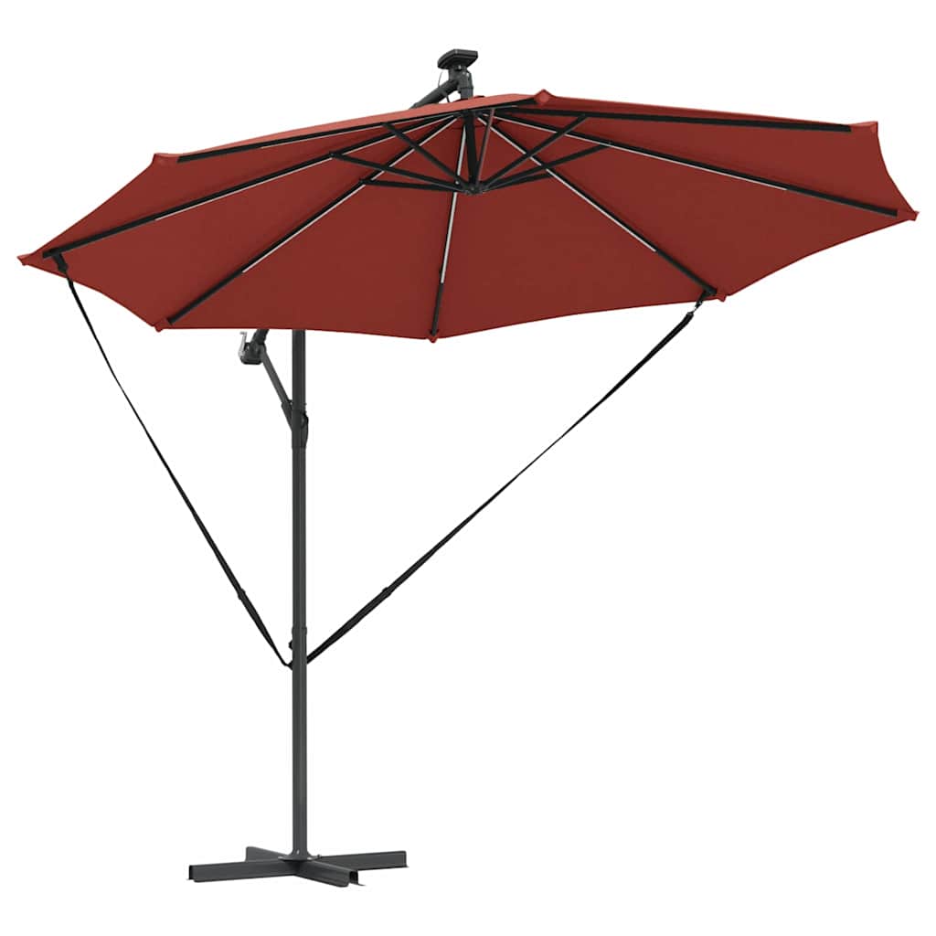 Sonnenschirm Sand 294 x 294 x 248 cm Polyester und Aluminium