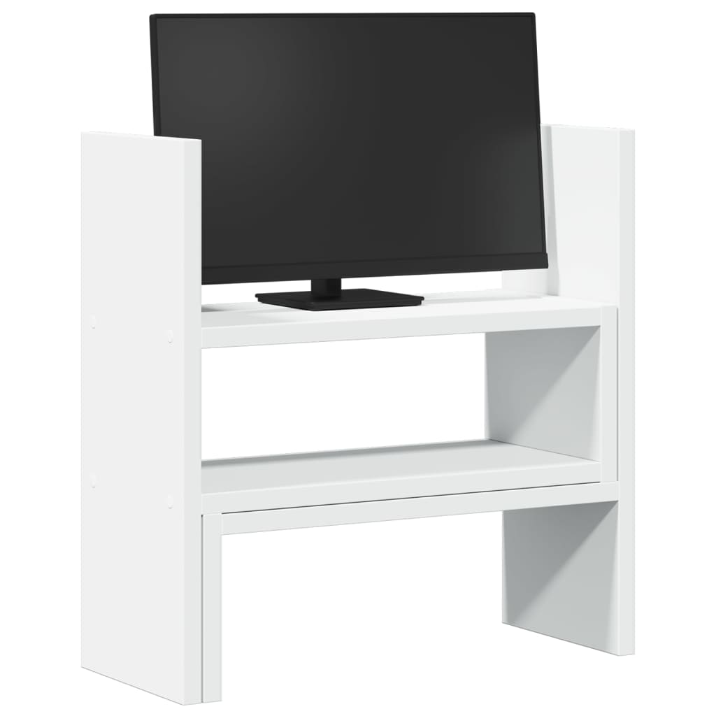 Monitor Schreibtischständer mit Speicher Schwarz Eichen-Optik