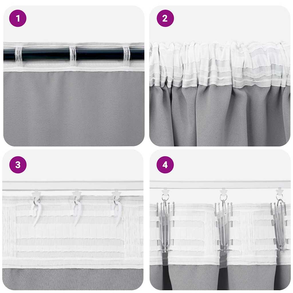 Verdunkelungs-Vorhänge mit Ringen 2 pcs Beige 140 x 140 cm