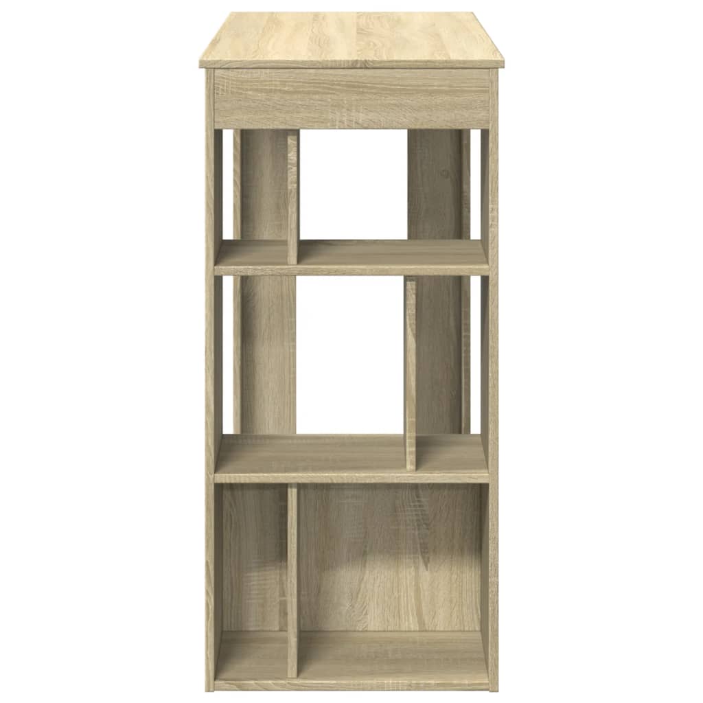 Bartisch Schwarz Eichen-Optik 102 x 50 x 103,5 cm Holzwerkstoff