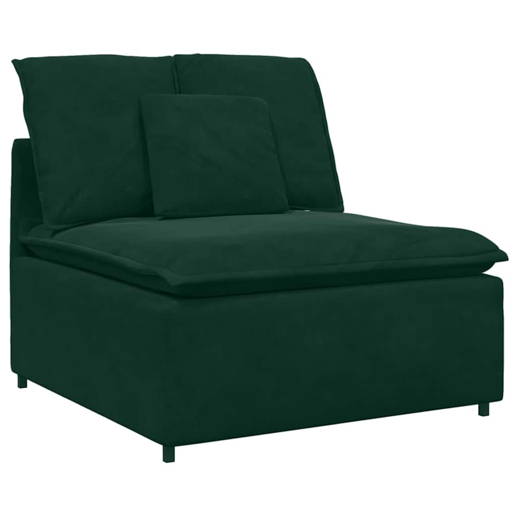 Modulares Sofa mit Kissen Samt Blau