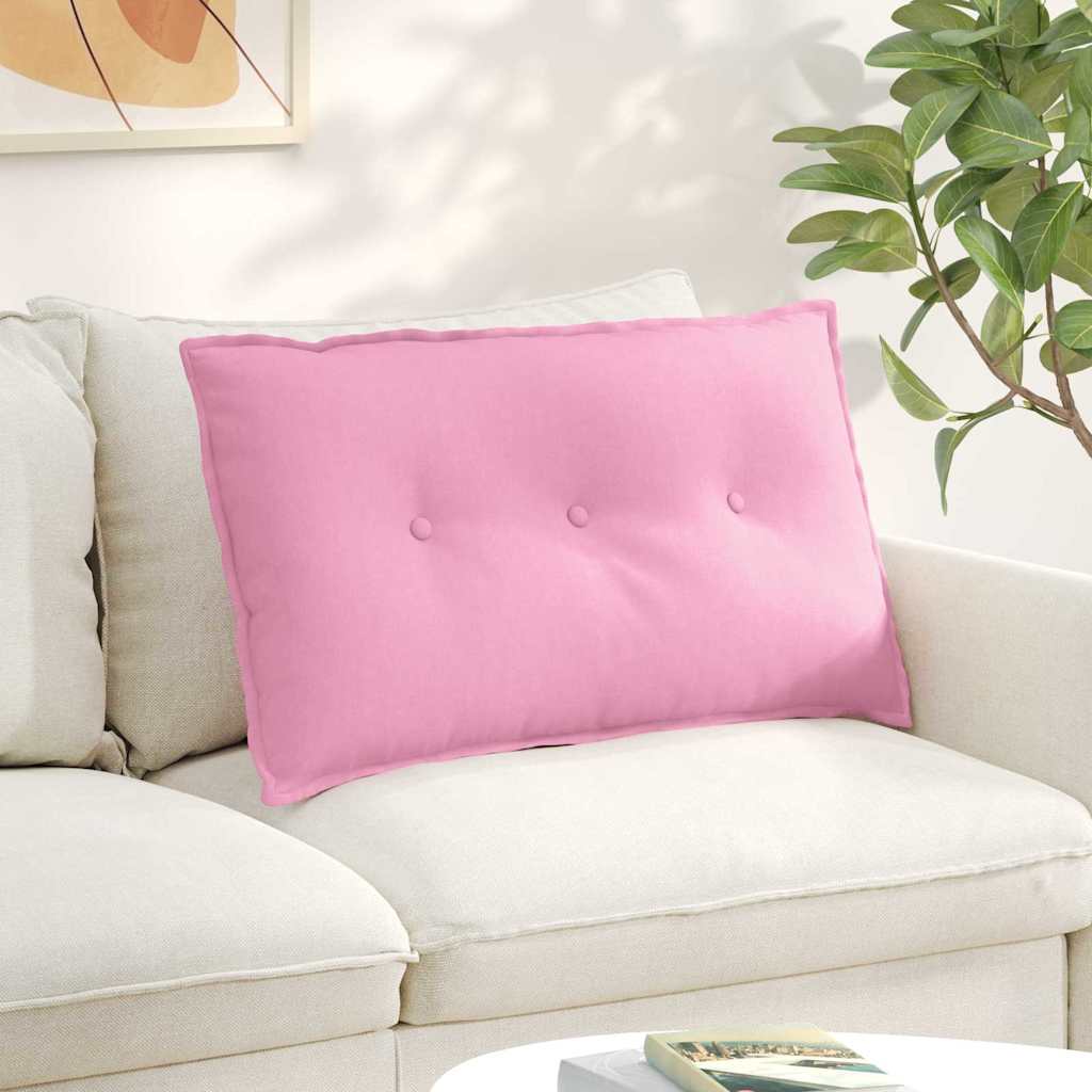 Rückenkissen Hellgrau 50 x 19 x 45 cm Stoff