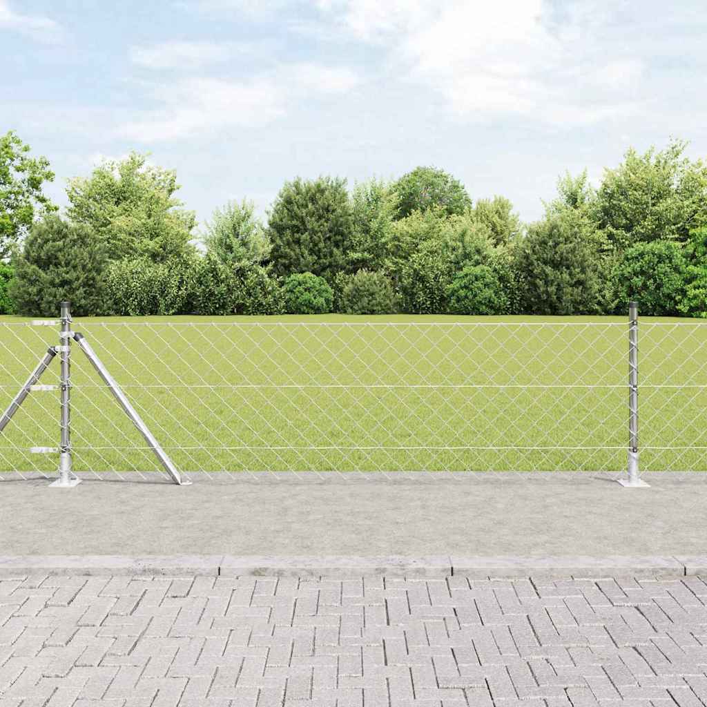 Outdoor Kettenglied-Zaun Erdfixierung 10 x 0,4 m Grün Netz