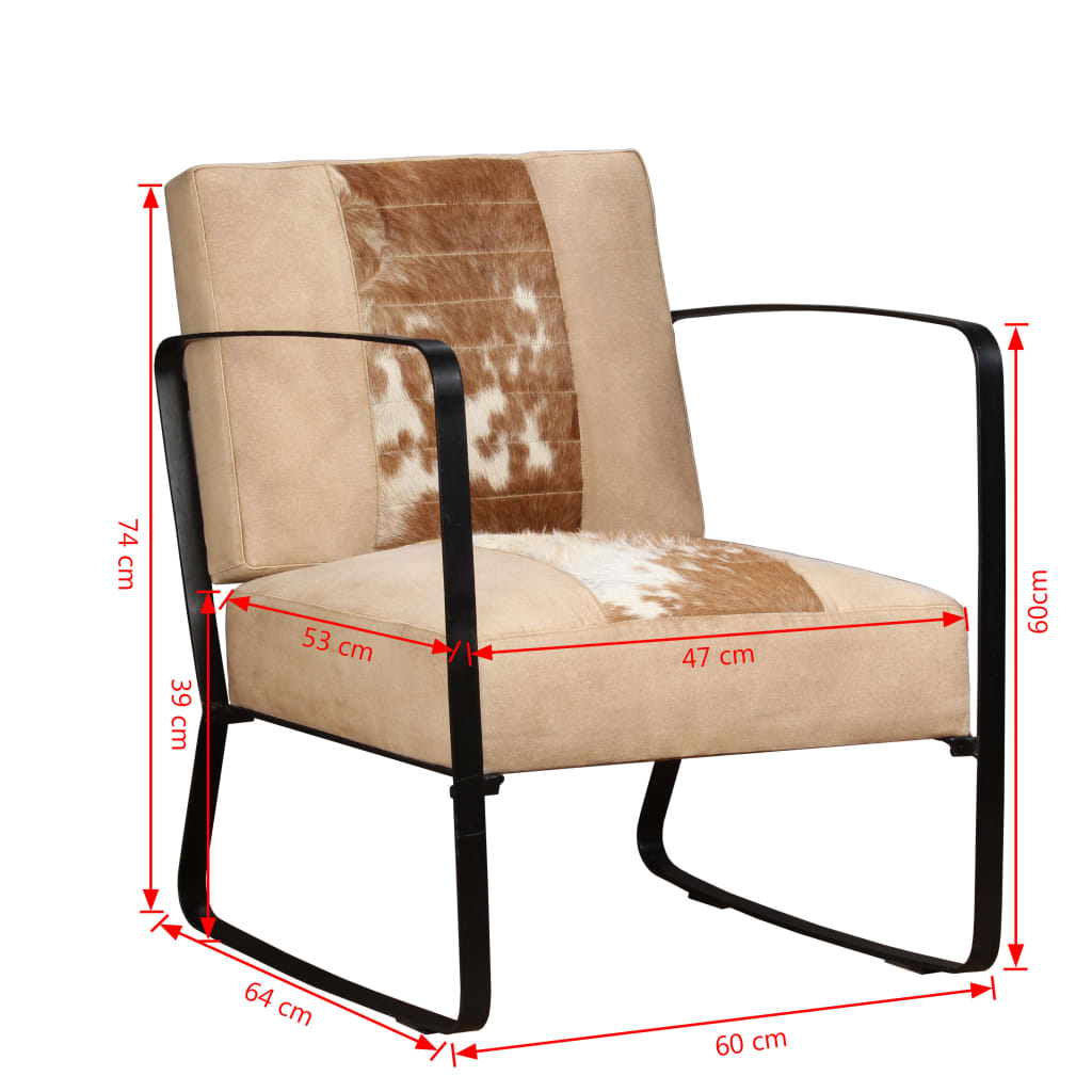 Loungesessel Braun Echtleder